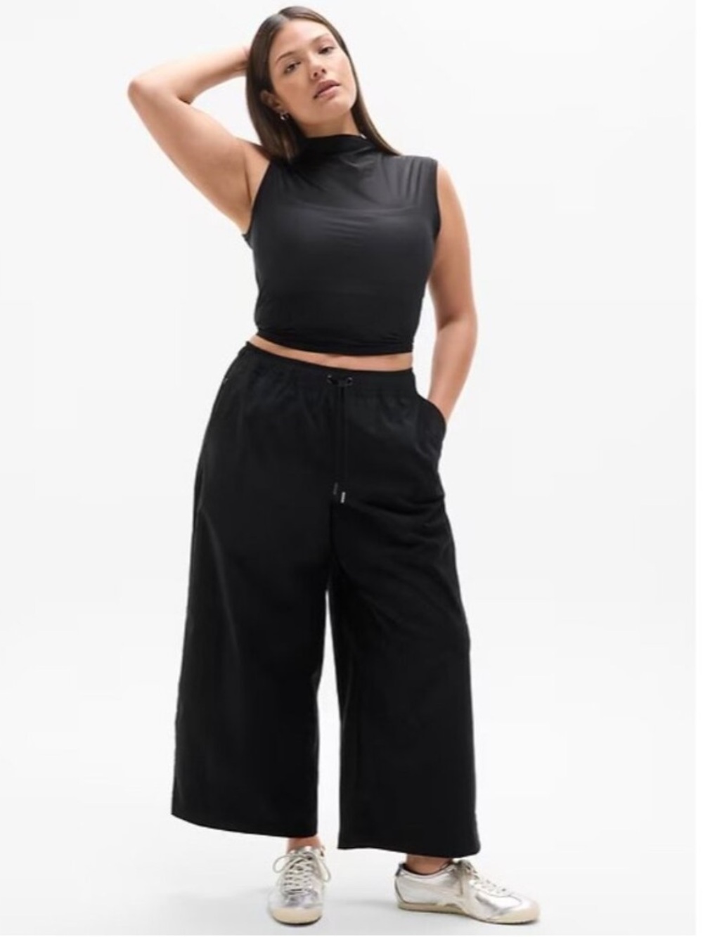 Athleta Midday Mid Rise Crop Poplin Pant Size XL